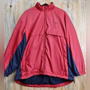 Nike Red and Black‎ Full Zip Windbreaker Jacket Men's Size L